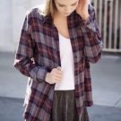 Brandy Melville WYLIE FLANNEL NWT Purple Plaid Shirt