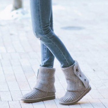 UGGS KNIT BOOTS Gray UGG Austrailia Grey