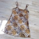 SEXY Silk ANIMAL PRINT CAMISOLE NIGHTIE Sleepwear Lingerie Nightgown Pajama PJ