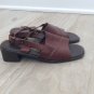 Leather Collection VTG Brown LEATHER SLINGBACK SANDALS sz 6 Vintage Shoes
