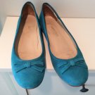 Gianni Fiodi ITALIAN BLUE SUEDE FLATS Genuine Leather 7.5