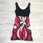 VTG Bebe BLACK SWEATER TOP SILK BOTTOM DRESS S Vintage