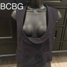 VTG BCBGMAXAZRIA Blue Tweed Vest L Womens BCBG SUIT SEPERATE Vintage