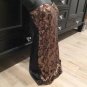 Aggie BLACK SILKY & GOLD SEQUIN DRESS L Holiday Sparkle Formal Wear NYEVE
