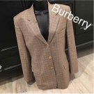 Vintage BURBERRY PLAID BLAZER JACKET Chekered Tweed Style