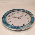 VTG LINDEN QUATZ FLORAL BLUE CLOCK vintage