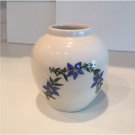 VTG Floral White CERAMIC VASE 1974 vintage