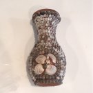 Vintage SHELL CLAY VASE