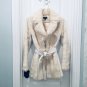 VTG Bebe WHITE FUR COAT JACKET XS