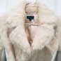 VTG Bebe WHITE FUR COAT JACKET XS