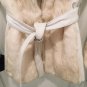 VTG Bebe WHITE FUR COAT JACKET XS