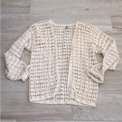 Beige CROCHET SWEATER S Cardigan
