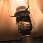 Silver SCROLL LAMP w Black FEATHER SHADE