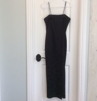 JR Nights CALIENDO Black LEAF PROM DRESS GOWN & Matching Jacket