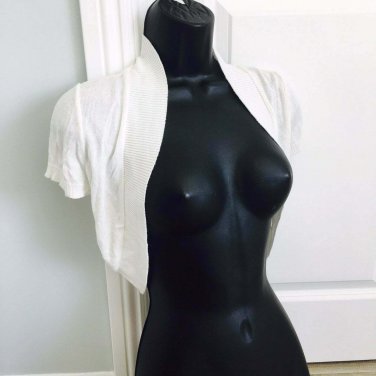 SUMMER White CROP SWEATER XS
