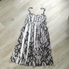 Black White PRINTED DRESS one sz