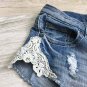 MUDD DENIM LACE JEAN SHORTS Sz 1