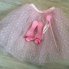 PRINCESS Pink GLITTER TUTU SHOES & WAND