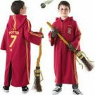 Harry Potter Costume QUIDDITCH DELUXE ROBE Velvety Red sz S Halloween Cosplay
