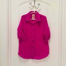 faded Glory HOT PINK BLOUSE Girls 7/8