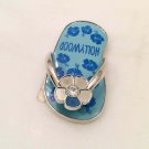 Hollywood BEACH SANDAL MAGNET or KEYCHAIN Blue / Red