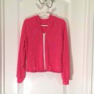 Weissman sequin Pink Hoodie Jacket girls 7/8 Girls sz IC Dance Costume