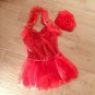 Weissman RED SEQUIN DANCE COSTUME DRESS