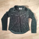 VTG eGirl FLORAL GREEN VELVET SHIRT M GIRLS
