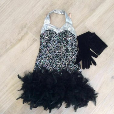 1920s DAZZLING FLAPPER COSTUME Sequined