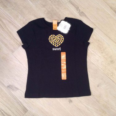 CANDY CORN TEE Black 6x Girls