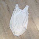 White SPANDEX LEOTARD Girls M Body Suit DANCEWear 