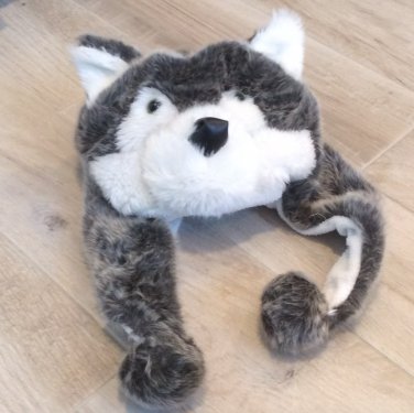 Big Bear WOLF HUSKY PLUSH ANIMAL HAT Womens Hats Wolf Hat