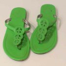 Faded Glory GREEN PEACE SIGN SANDALS girls sz 4