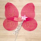 Pink FAIRY BUTTERFLY WINGS & WAND New!