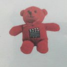 Hollywood CLAPBOARD BEAN BAG BEAR Collectible RED