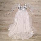 White PRINCESS WEDDING SEQUIN DRESS GOWN costume girls sz 4-6