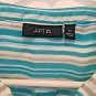 APT 9 Blue stripe Sheer Blouse M