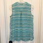 APT 9 Blue stripe Sheer Blouse M