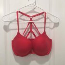 VICTORIAS SECRET RED BRA 34D caged back