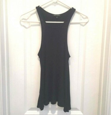 WILLIAM B Blue Ribbed Tank Top S