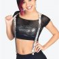silver sequin Suspenders