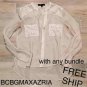 BCBGMAXAZRIA FLOWEY LACE BLOUSE M