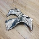 FUNTASMA silver SEQUIN HEEL BOOTS 7/8
