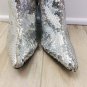 FUNTASMA silver SEQUIN HEEL BOOTS 7/8