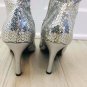 FUNTASMA silver SEQUIN HEEL BOOTS 7/8