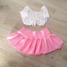 Pink PLAID SEXY SCHOOLGIRL SET Cosplay Intimates Role Play Skirt & Top