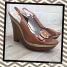 JESSICA SIMPSON LEATHER PLATFORM SHOES SZ 10