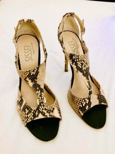 SISSEI Snake Heel Sandals sz 8.5