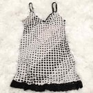 Old Navy INTIMATES NIGHTIE CAMISOLE SLIP L White with Black print