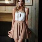 ANTHROPOLOGY NUDE V-LEATHER SKIRT 10 NWT